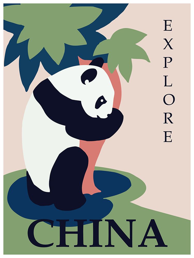 China Panda Travel Poster art print by Vintage Travel Posters for $57.95 CAD