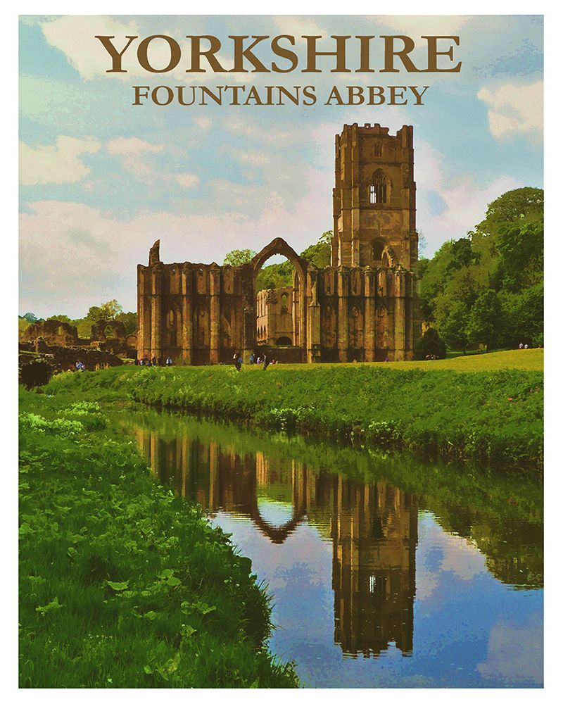 Fountains Abbey Yorkshire Poster art print by Vintage Travel Posters for $57.95 CAD
