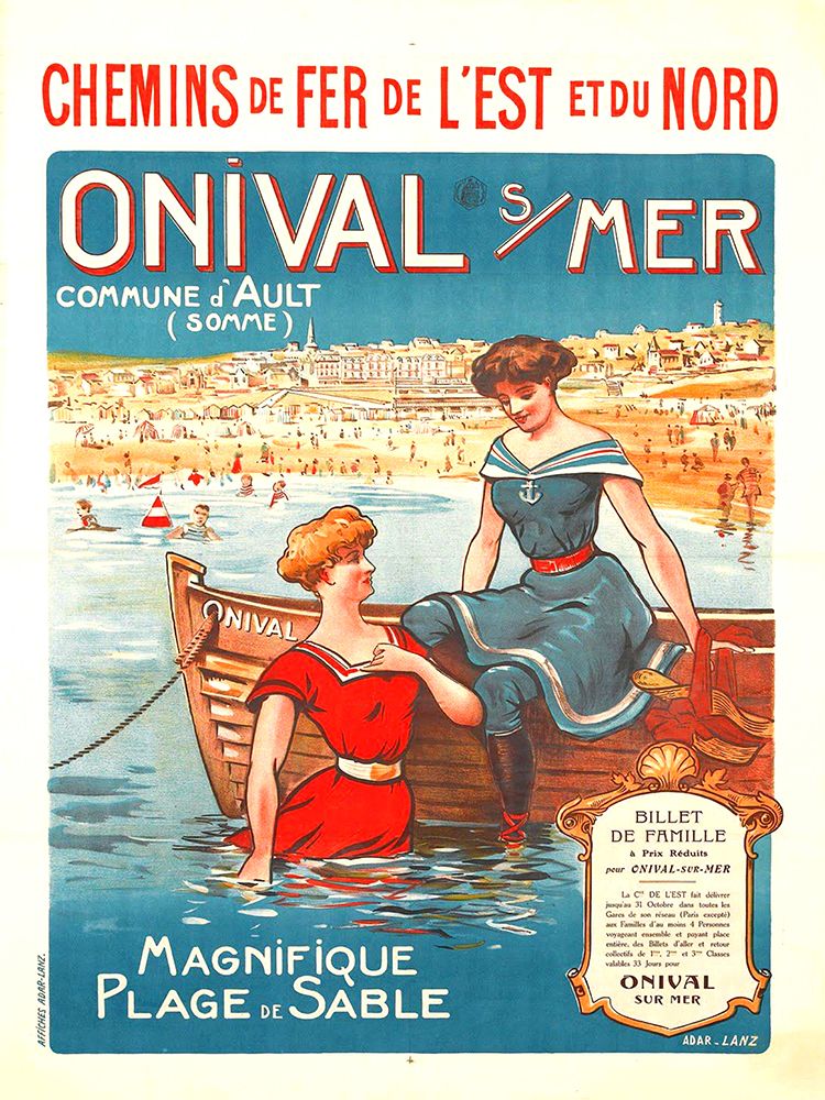 Onival Sur Mer-French Vintage Poster art print by Vintage Travel Posters for $57.95 CAD