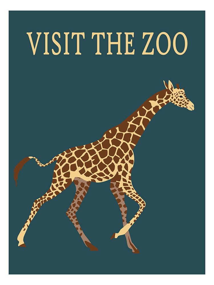 Giraffe Zoo art print by Vintage Travel Posters for $57.95 CAD