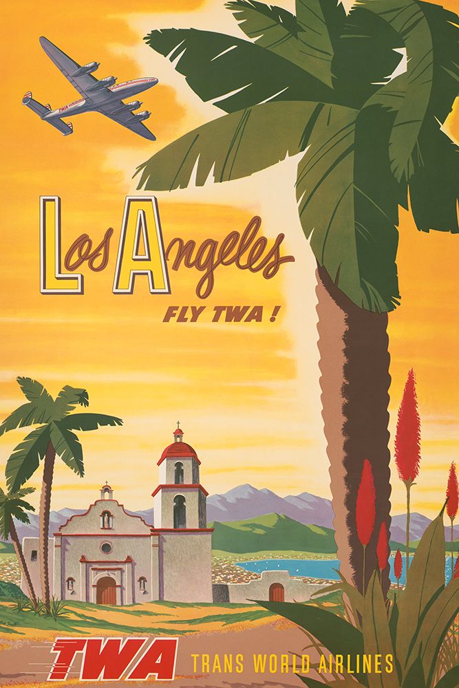 Los Angeles Travel Poster art print by Vintage Travel Posters for $57.95 CAD