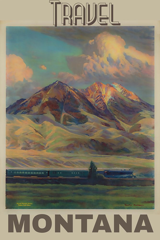 Montana Vintage Poster art print by Vintage Travel Posters for $57.95 CAD