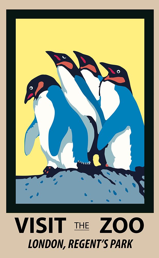 Penguins Zoo Poster art print by Vintage Travel Posters for $57.95 CAD