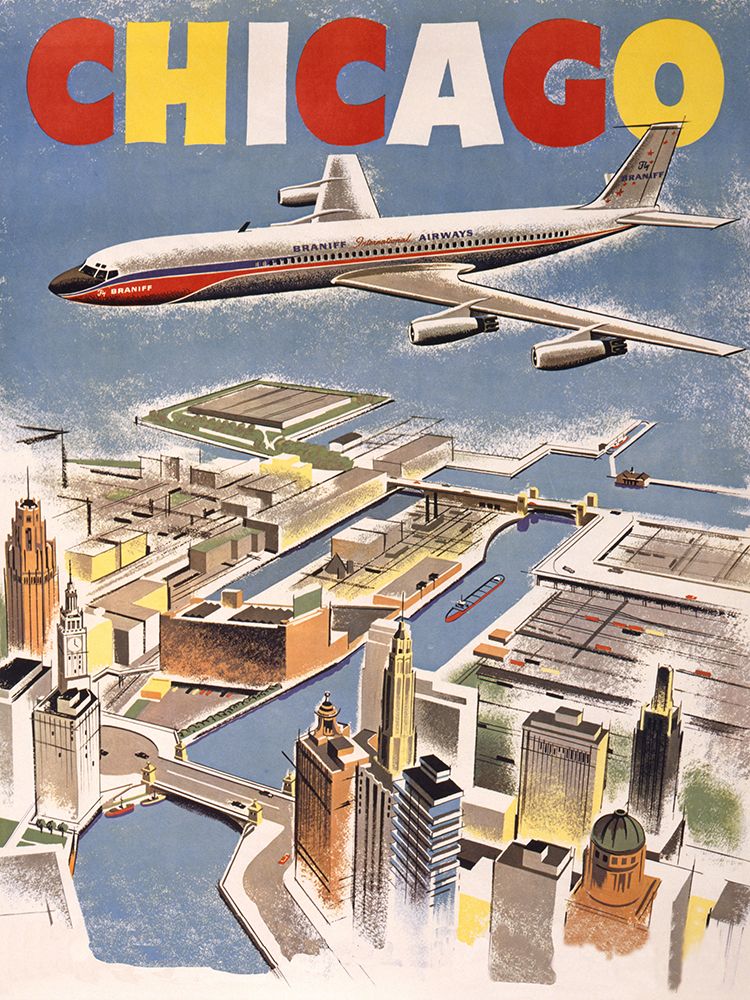 Travel Poster Chicago art print by Vintage Travel Posters for $57.95 CAD