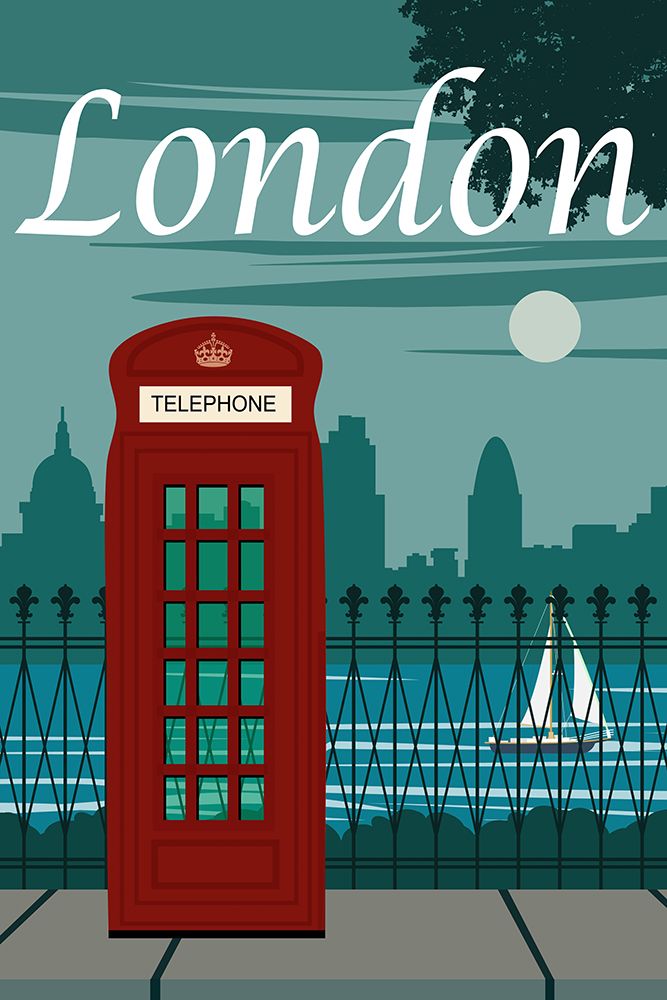 London Vintage Travel Poster art print by Vintage Travel Posters for $57.95 CAD