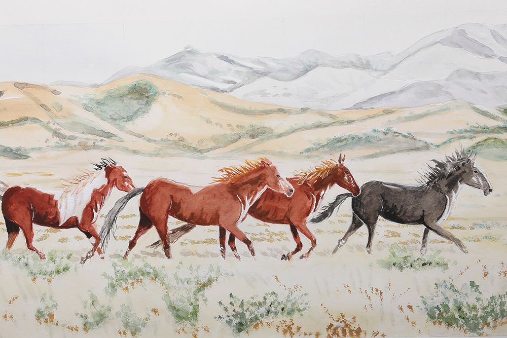 Mustang Medley  art print by Wynn Derr for $57.95 CAD
