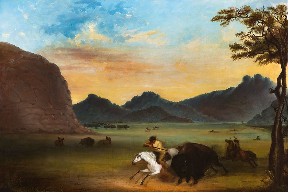 Buffalo Hunt art print by Alfred Jacob Miller for $57.95 CAD