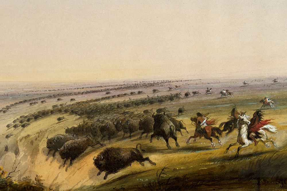 Hunting Buffalo art print by Alfred Jacob Miller for $57.95 CAD