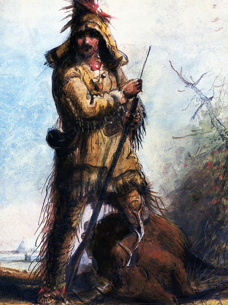 Rocky Mountains Trapper Old Bill Williams art print by Alfred Jacob Miller for $57.95 CAD