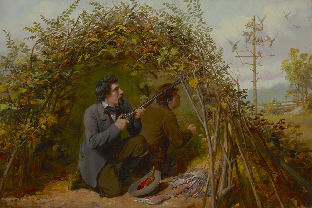 Shooting from a Bush art print by Arthur Fitzwilliam Tait for $57.95 CAD