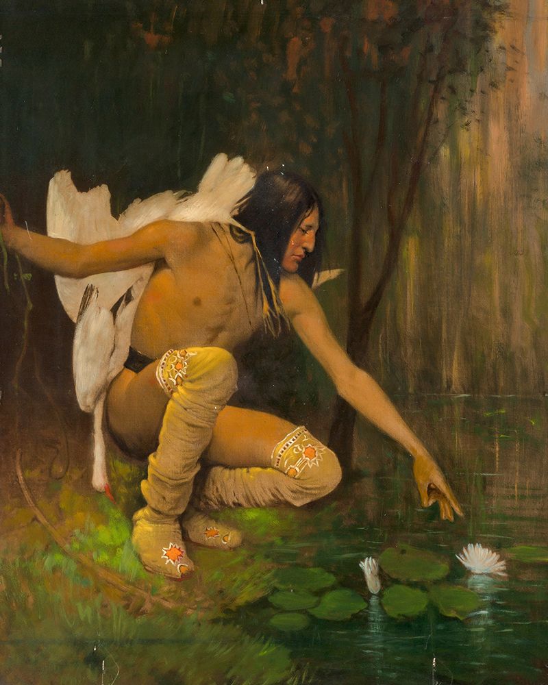 The Indian and the Lily art print by George de Forest Brush for $57.95 CAD