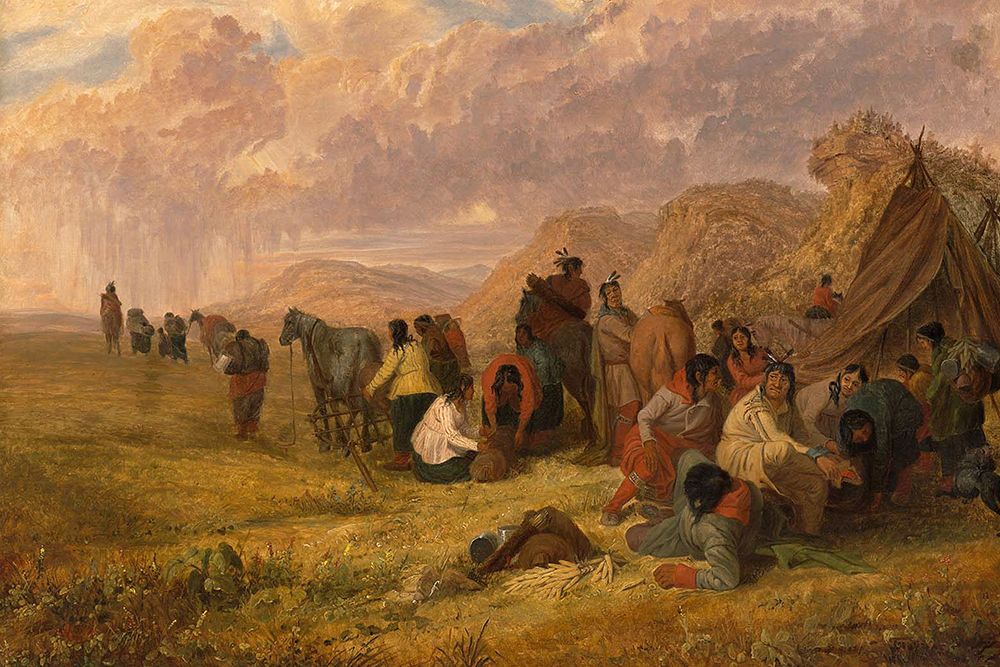 Sioux Indians Breaking up Camp art print by Seth Eastman for $57.95 CAD