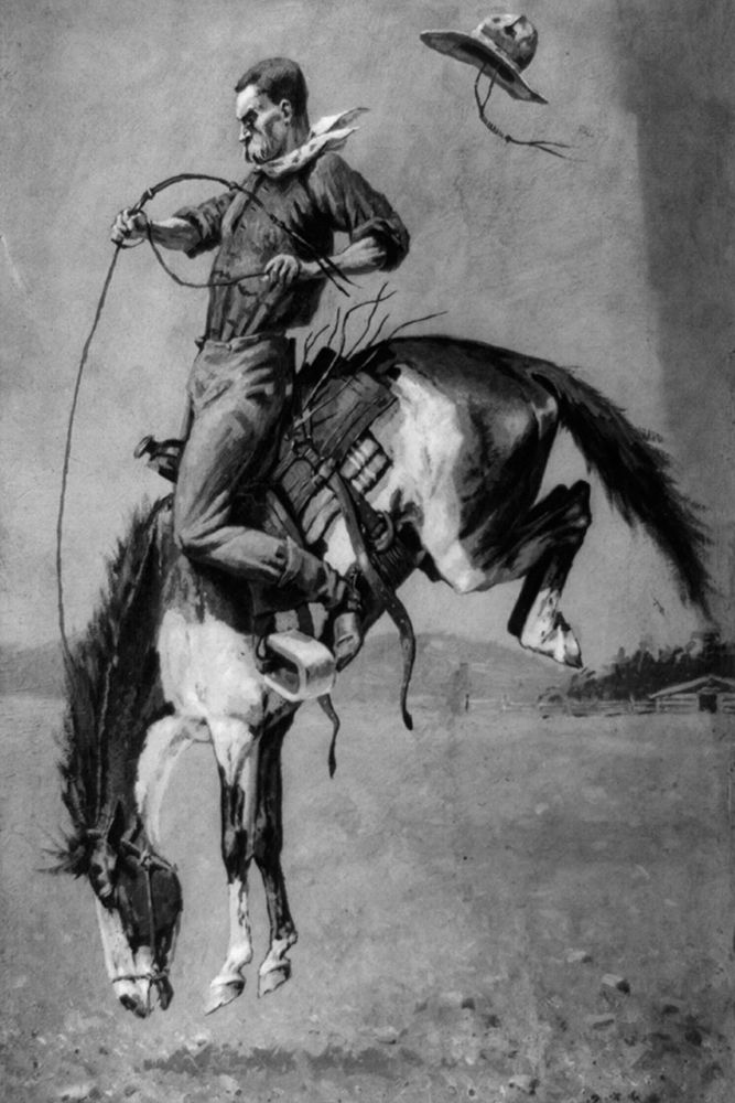A Bucking Bronco art print by Frederic Remington for $57.95 CAD