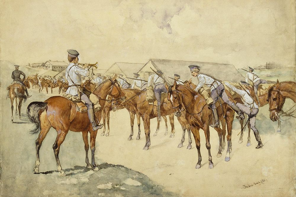 A Call to Arms art print by Frederic Remington for $57.95 CAD