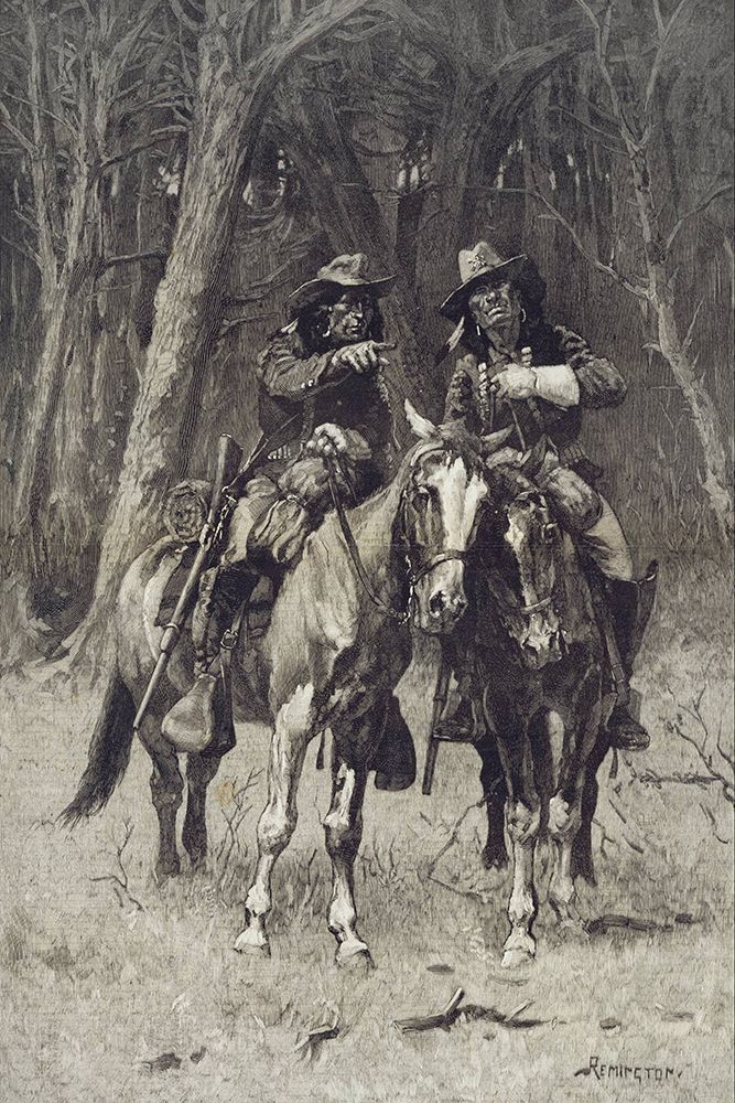 Cheyenne Scouts Patrolling the Big Timber art print by Frederic Remington for $57.95 CAD