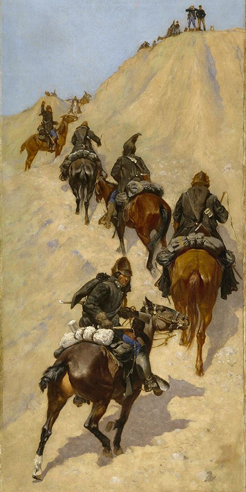 Scouts Climbing a Mountain art print by Frederic Remington for $57.95 CAD