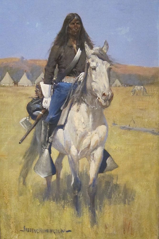 Mounted Indian Scout art print by Frederic Remington for $57.95 CAD
