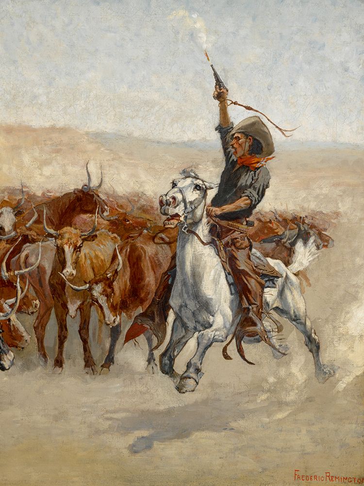 The Round Up art print by Frederic Remington for $57.95 CAD