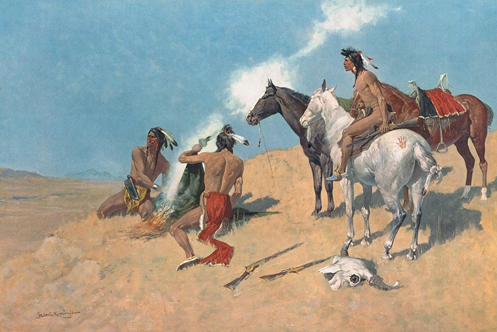 The Smoke Signal art print by Frederic Remington for $57.95 CAD