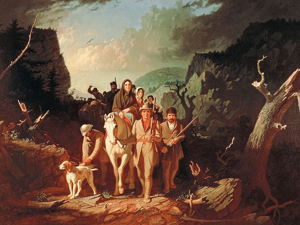 Daniel Boone escorting Settlers art print by George Caleb Bingham for $57.95 CAD