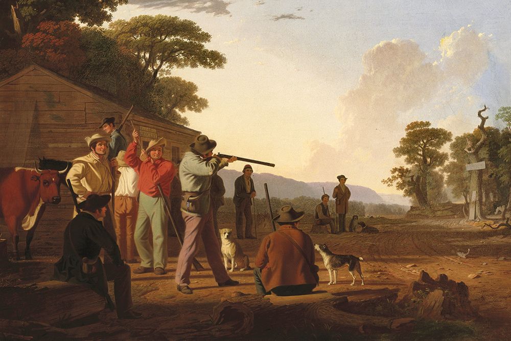 Shooting for the Beef art print by George Caleb Bingham for $57.95 CAD