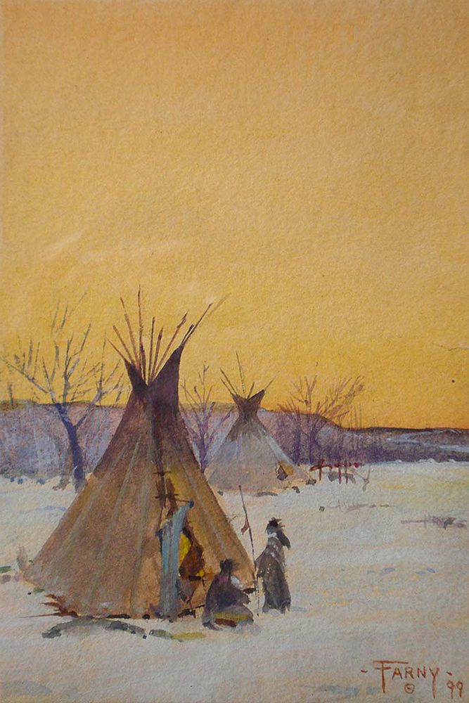 Encampment Winter of 1899 art print by Henry F Farny for $57.95 CAD