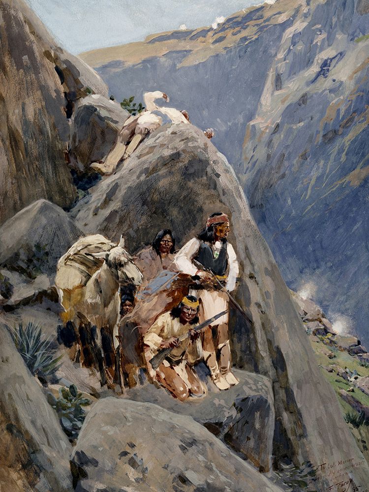 Apache Indians in the Mountains art print by Henry F Farny for $57.95 CAD