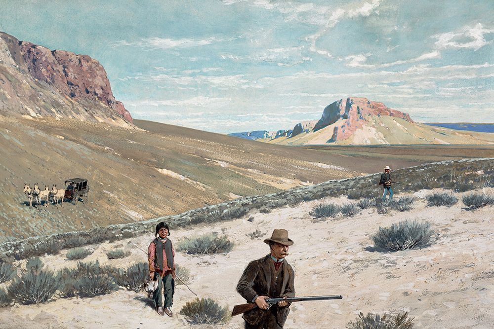 Sage Cock Shooting in Montana art print by Henry F Farny for $57.95 CAD