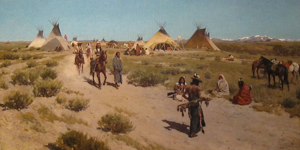 Hunting Camp on the Plains art print by Henry F Farny for $57.95 CAD