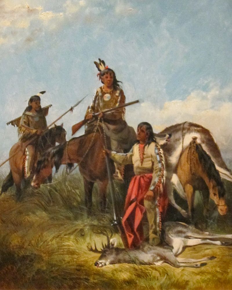 Indians Hunting art print by John Mix Stanley for $57.95 CAD