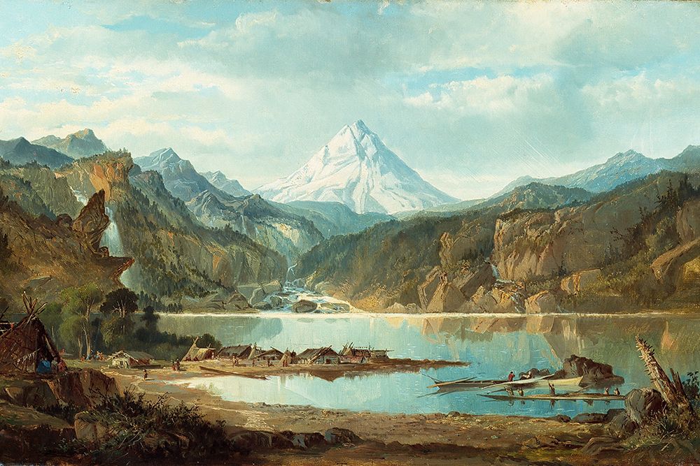 Mountain Landscape with Indians art print by John Mix Stanley for $57.95 CAD
