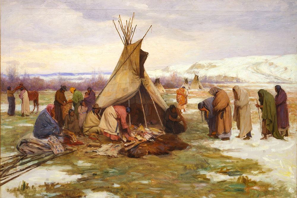 Dividing the Chiefs Property art print by Joseph Henry Sharp for $57.95 CAD