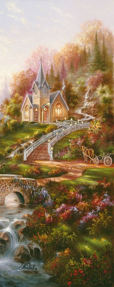 Mountain Chapel panel art print by Klaus Strubel for $57.95 CAD