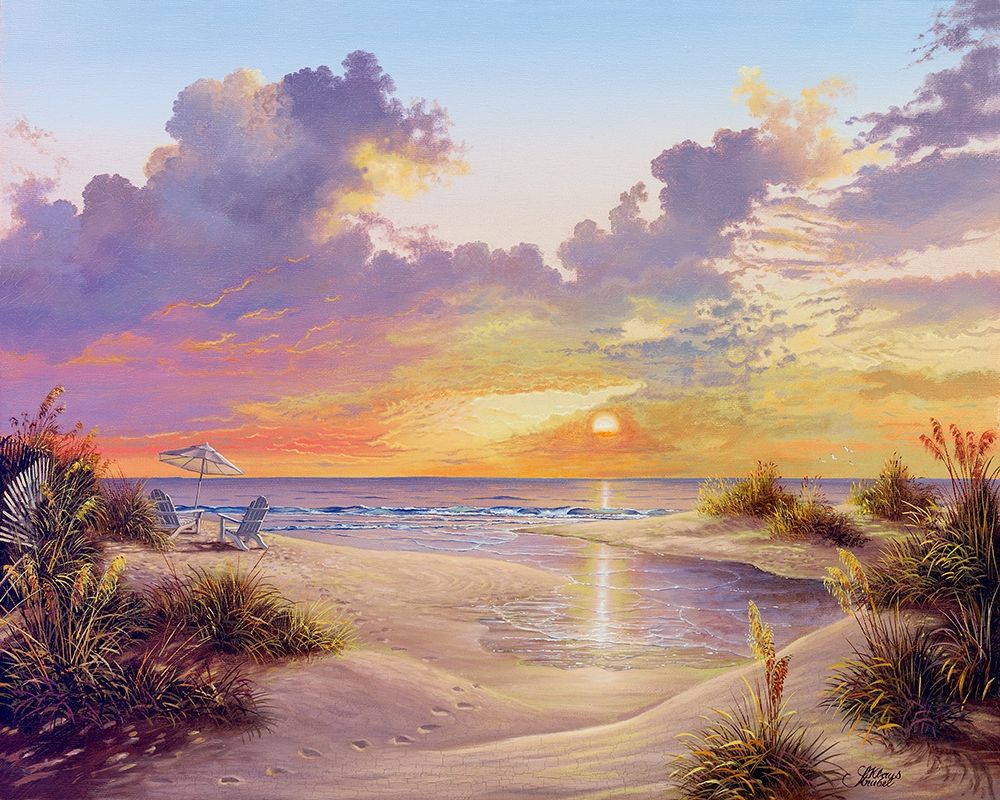 Paradise Sunset art print by Klaus Strubel for $57.95 CAD