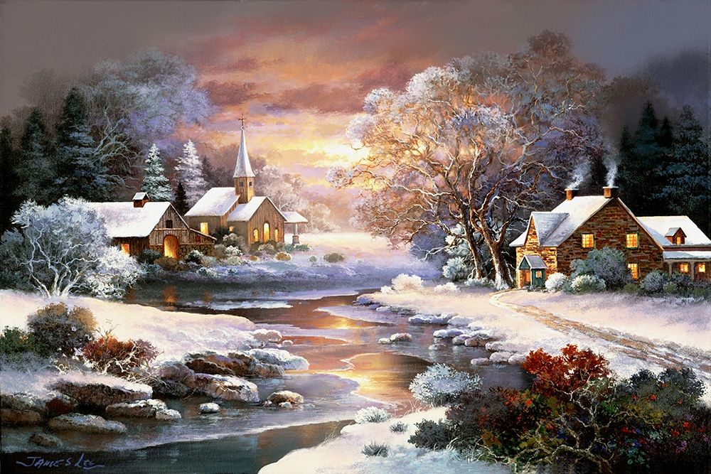 Winter Church art print by James Lee for $57.95 CAD