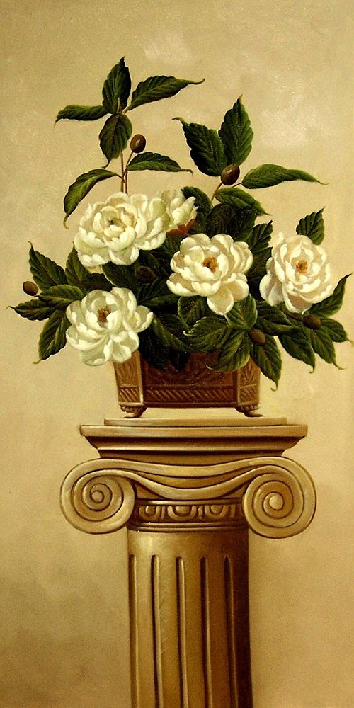 Magnolias with Olive Branch I art print by Welby for $57.95 CAD