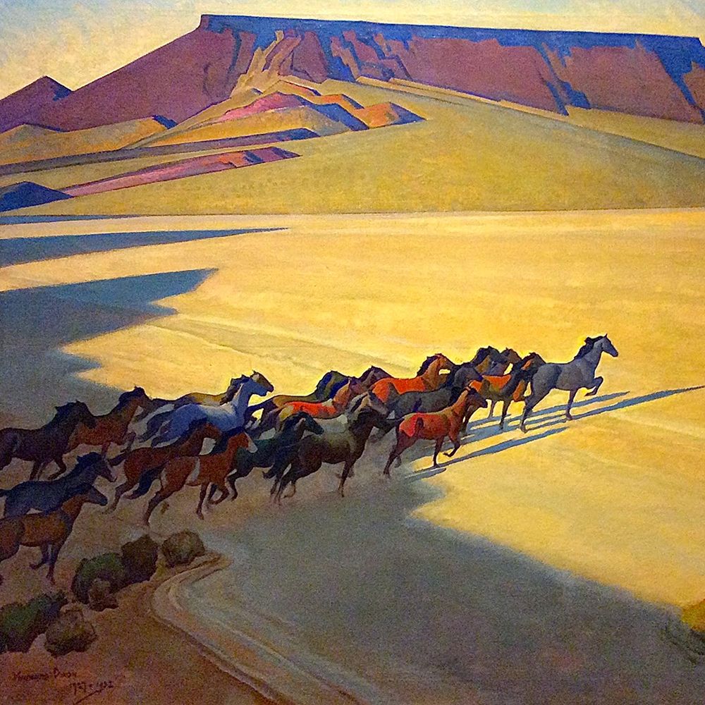 Wild Horses of Nevada art print by Maynard Dixon for $57.95 CAD