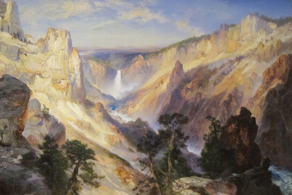 Grand Canyon of the Yellowstone, Yellowstone National Park art print by Thomas Moran for $57.95 CAD
