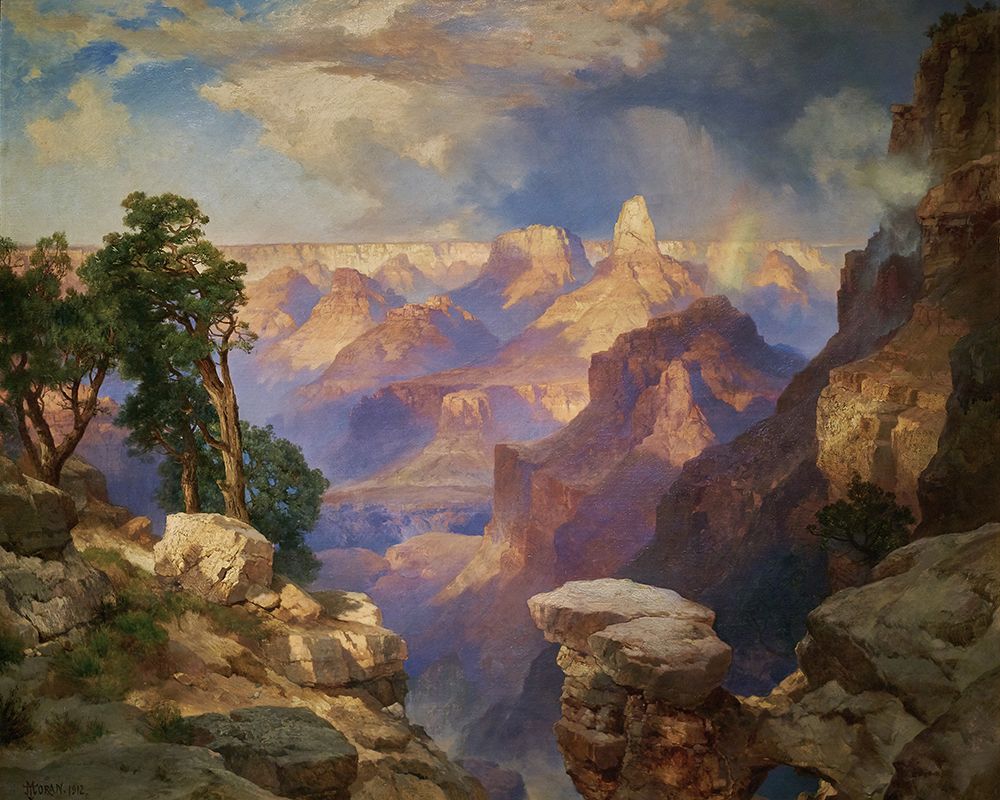 Grand Canyon with Rainbow art print by Thomas Moran for $57.95 CAD