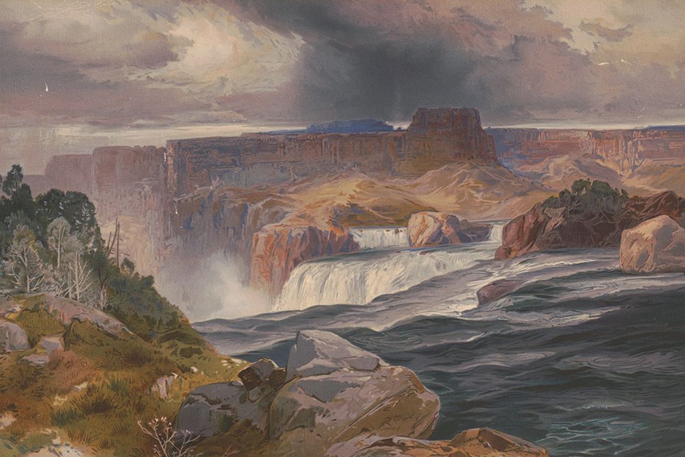 Great Falls of Snake River, Idaho art print by Thomas Moran for $57.95 CAD