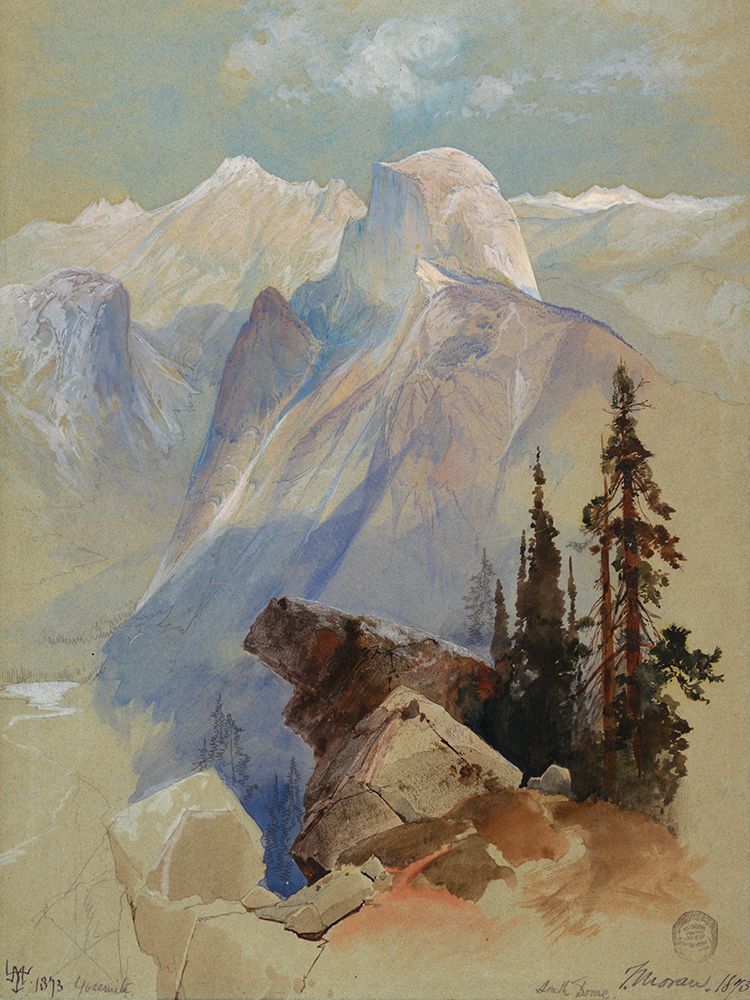 Half Dome, Yosemite art print by Thomas Moran for $57.95 CAD