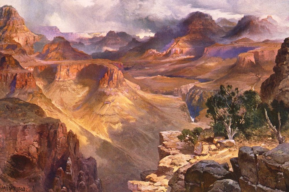 Grand Canyon of the Colorado art print by Thomas Moran for $57.95 CAD