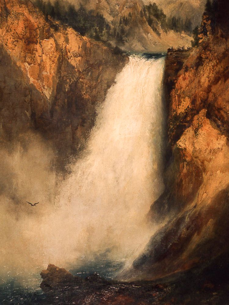 Lower Falls of Yellowstone art print by Thomas Moran for $57.95 CAD
