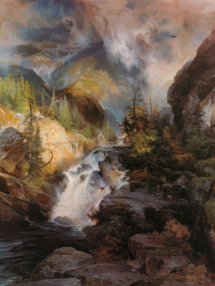 Children of the Mountain art print by Thomas Moran for $57.95 CAD