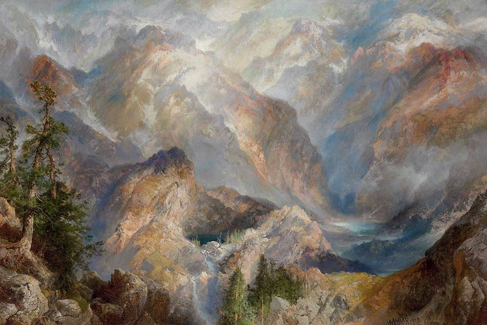 Morning in the Sierra Nevada art print by Thomas Moran for $57.95 CAD