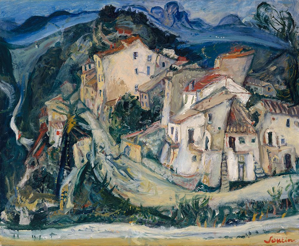 View of Cagnes 1925 art print by Chaim Soutine for $57.95 CAD