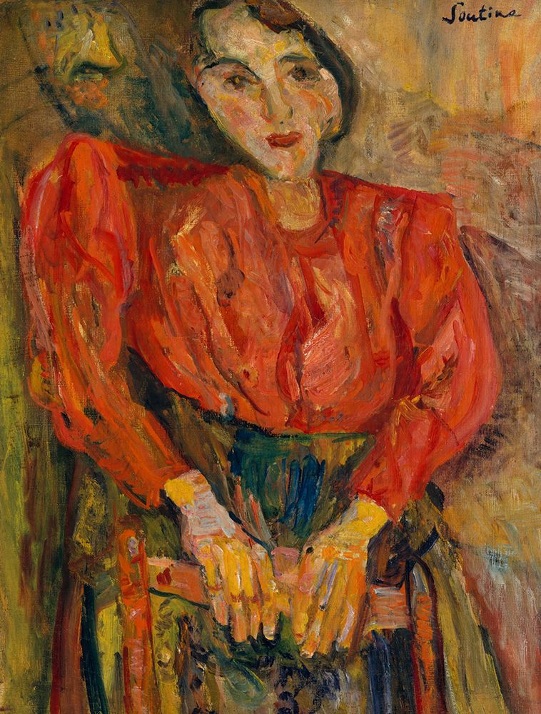 Woman in Red Blouse 1919 art print by Chaim Soutine for $57.95 CAD