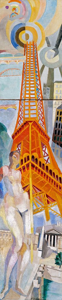 The Woman and the Eiffel Tower 1925 art print by Robert Delauney for $57.95 CAD