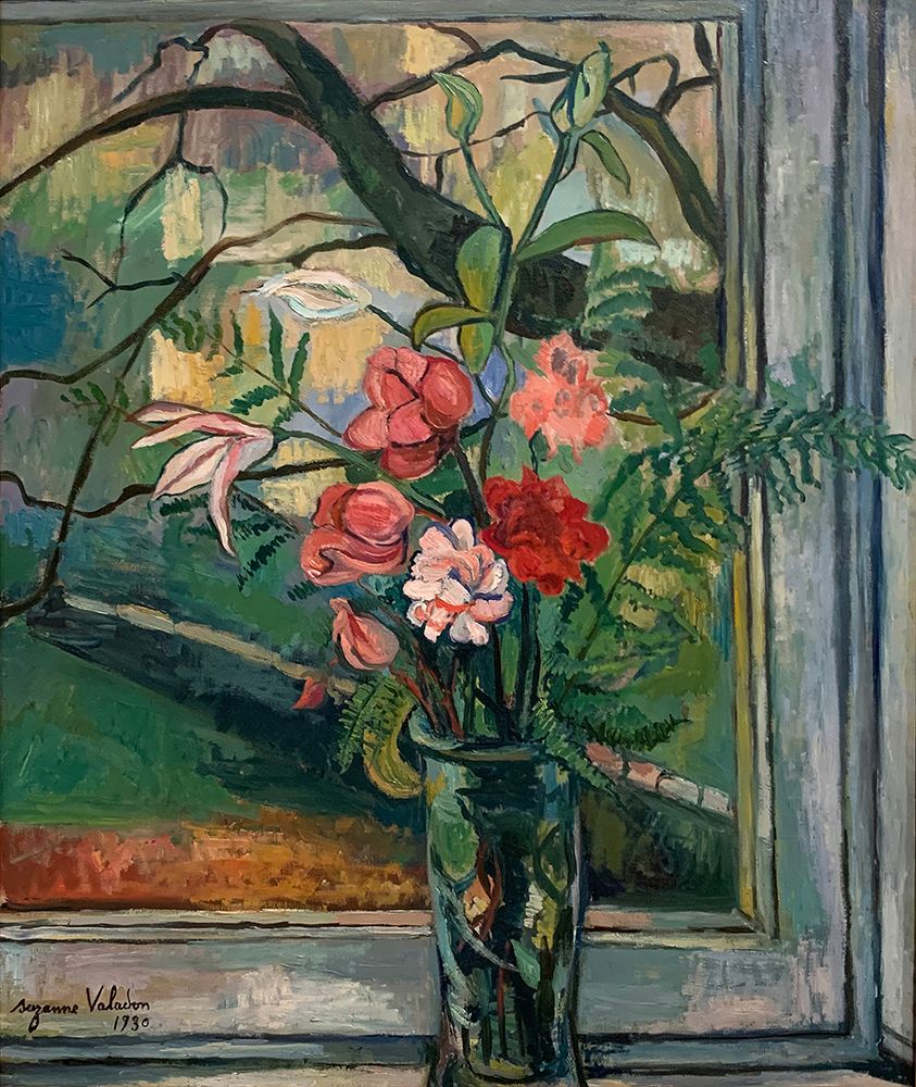 Flowers in Front of a Window, 1930 art print by Suzanne Valadon for $57.95 CAD