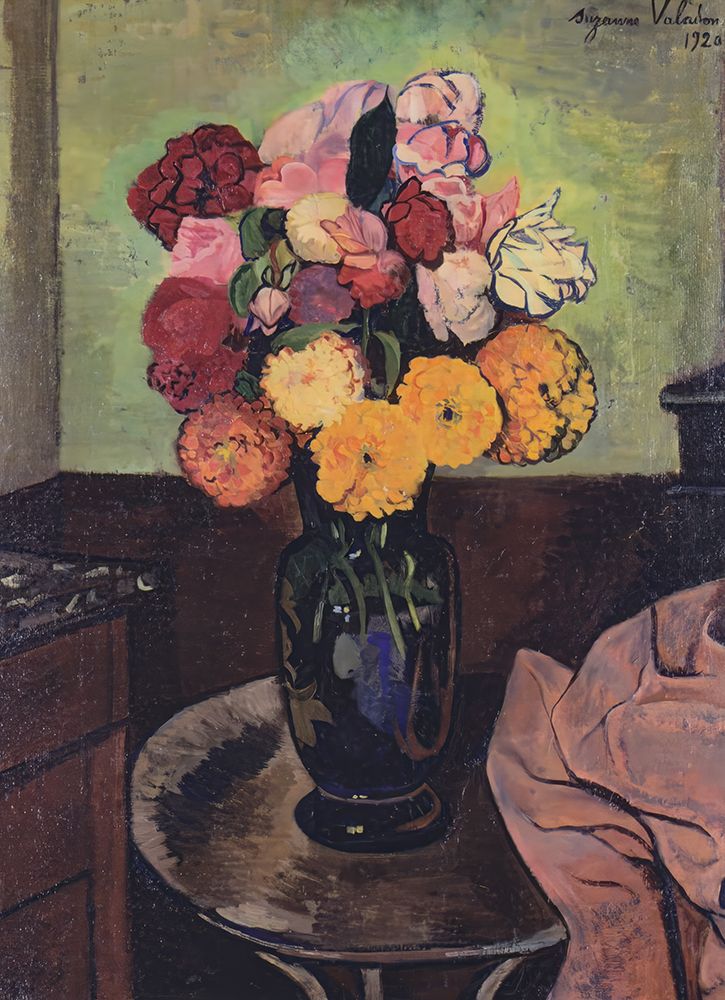 Flowers on a Round Table 1920 art print by Suzanne Valadon for $57.95 CAD